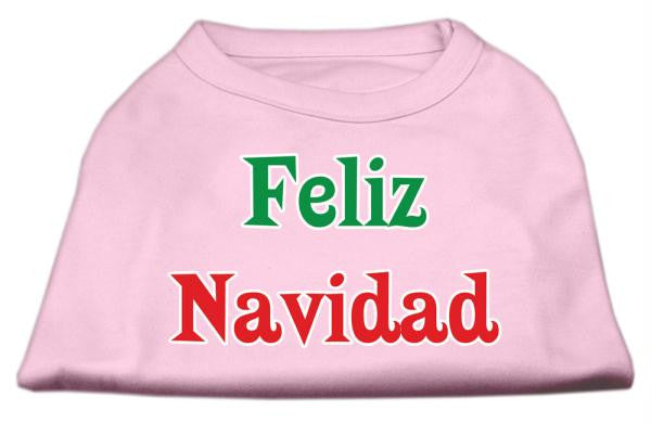 Feliz Navidad Screen Print Shirts Light Pink L (14)