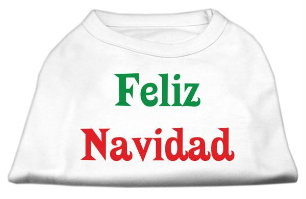 Feliz Navidad Screen Print Shirts White XS (8)