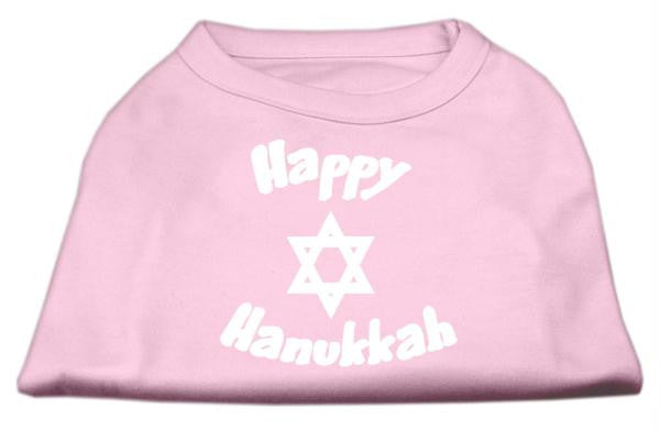 Happy Hanukkah Screen Print Shirt Light Pink Med (12)