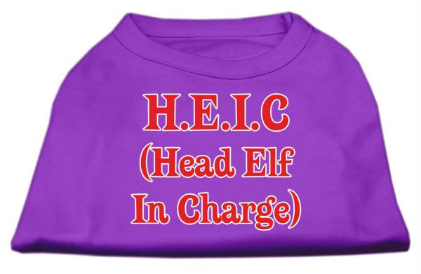 Head Elf In Charge Screen Print Shirt Purple XS (8)