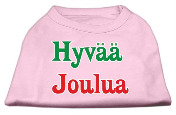 Hyvaa Joulua Screen Print Shirt Light Pink S (10)