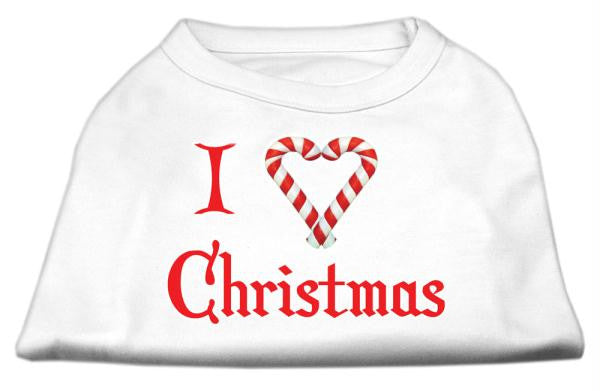 I Heart Christmas Screen Print Shirt  White Lg (14)