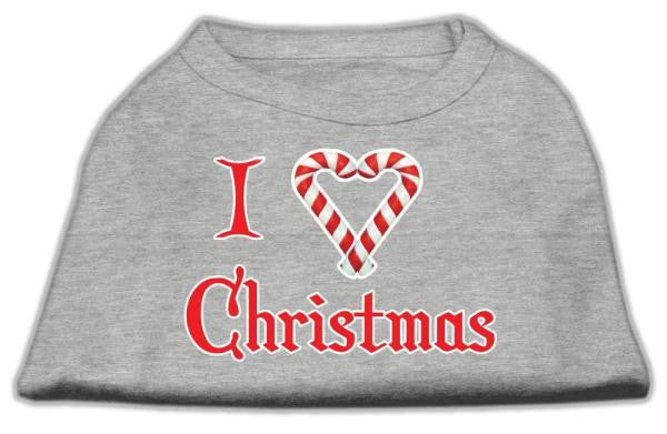 I Heart Christmas Screen Print Shirt  Grey Med (12)