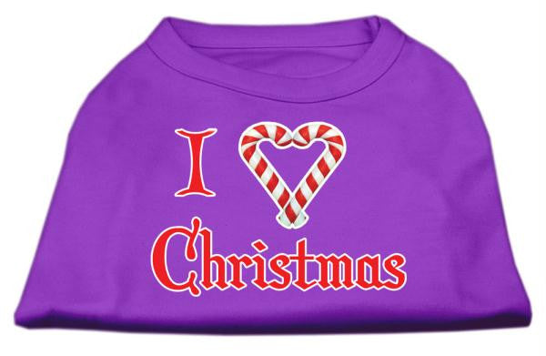 I Heart Christmas Screen Print Shirt  Purple Sm (10)