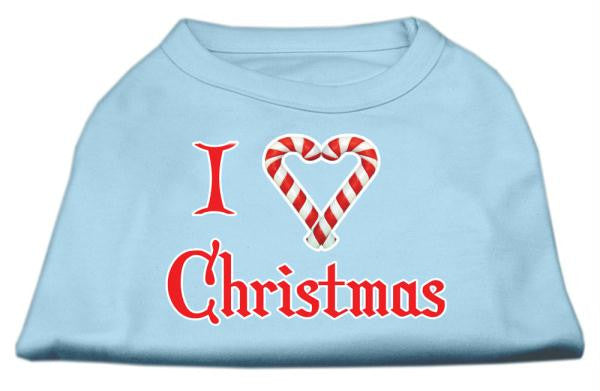 I Heart Christmas Screen Print Shirt  Baby Blue XXXL (20)