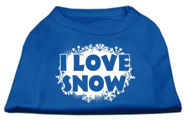 I Love Snow Screenprint Shirts Blue XL (16)