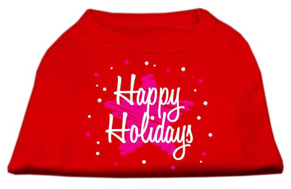 Scribble Happy Holidays Screenprint Shirts Red S (10)