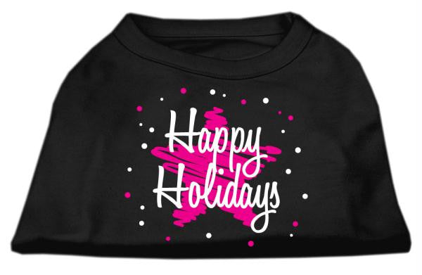 Scribble Happy Holidays Screenprint Shirts Black XS (8)