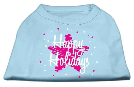 Scribble Happy Holidays Screenprint Shirts Baby Blue XXXL (20)