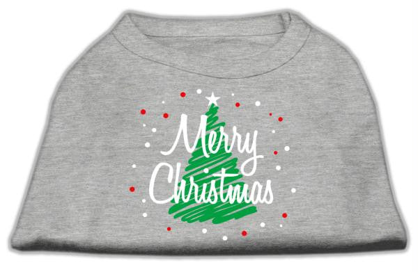 Scribbled Merry Christmas Screenprint Shirts  Grey L (14)