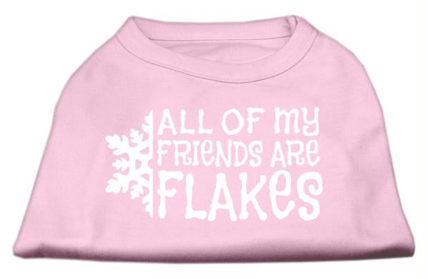 All my friends are Flakes Screen Print Shirt Light Pink L (14)