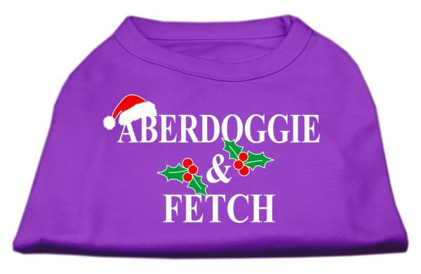 Aberdoggie Christmas Screen Print Shirt Purple L (14)