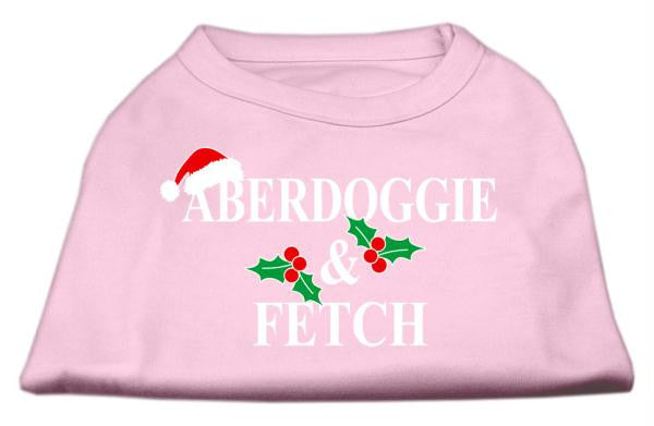 Aberdoggie Christmas Screen Print Shirt Light Pink M (12)