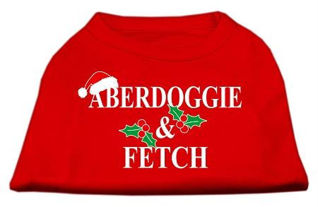 Aberdoggie Christmas Screen Print Shirt Red M (12)