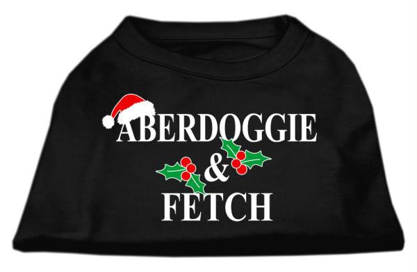 Aberdoggie Christmas Screen Print Shirt Black XS (8)