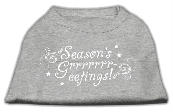 Seasons Greetings Screen Print Shirt Grey L (14)