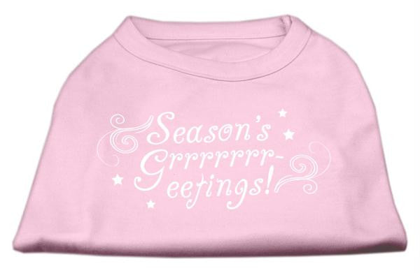 Seasons Greetings Screen Print Shirt Light Pink L (14)