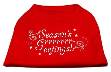 Seasons Greetings Screen Print Shirt Red M (12)