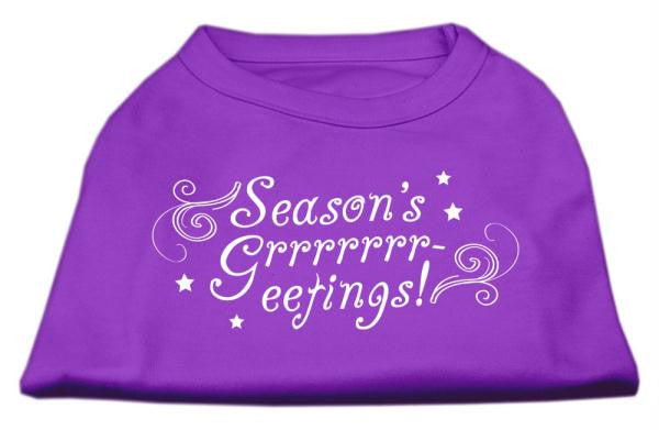 Seasons Greetings Screen Print Shirt Purple S (10)