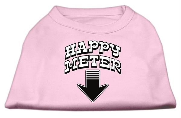 Happy Meter Screen Printed Dog Shirt Light Pink Med (12)