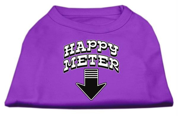 Happy Meter Screen Printed Dog Shirt Purple Sm (10)