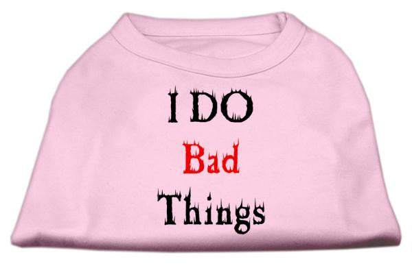 I Do Bad Things Screen Print Shirts Light Pink L (14)