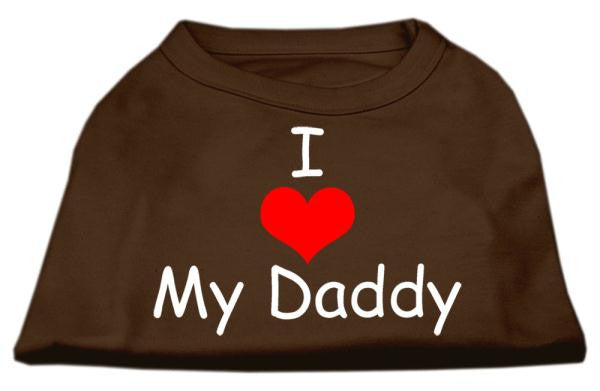 I Love My Daddy Screen Print Shirts Brown Sm (10)