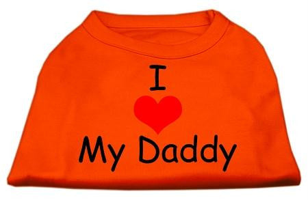 I Love My Daddy Screen Print Shirts Orange XL (16)