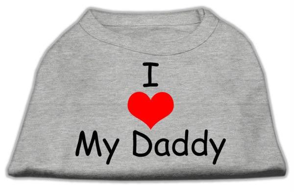 I Love My Daddy Screen Print Shirts Grey XS (8)