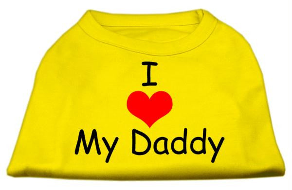 I Love My Daddy Screen Print Shirts Yellow XXL (18)