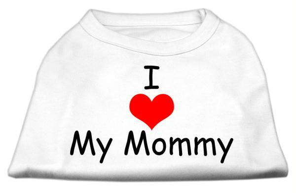 I Love My Mommy Screen Print Shirts White Med (12)