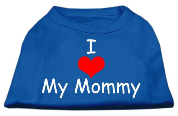 I Love My Mommy Screen Print Shirts Blue XS (8)