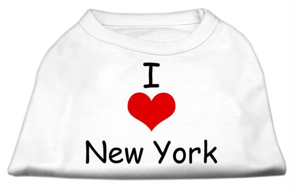 I Love New York Screen Print Shirts White Med (12)