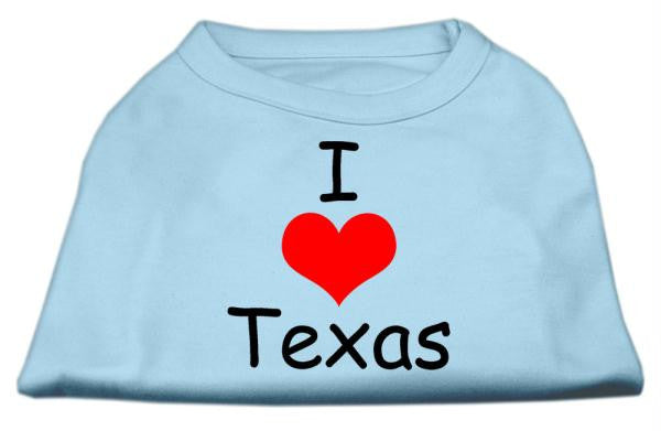 I Love Texas Screen Print Shirts Baby Blue XXXL (20)