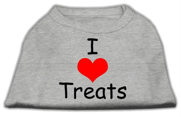 I Love Treats Screen Print Shirts Grey XXL (18)