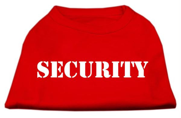 Security Screen Print Shirts Red w- black text Lg (14)