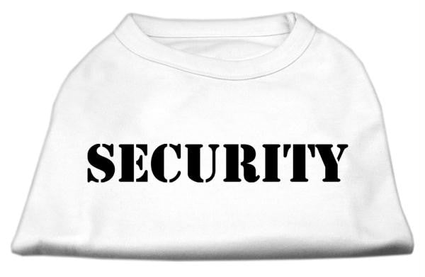 Security Screen Print Shirts White w- black text Med (12)