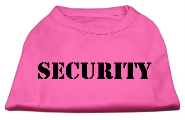 Security Screen Print Shirts Bright Pink w- black text Sm (10)