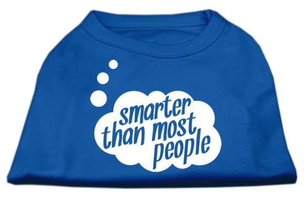 Smarter then Most People Screen Printed Dog Shirt Blue Sm (10)