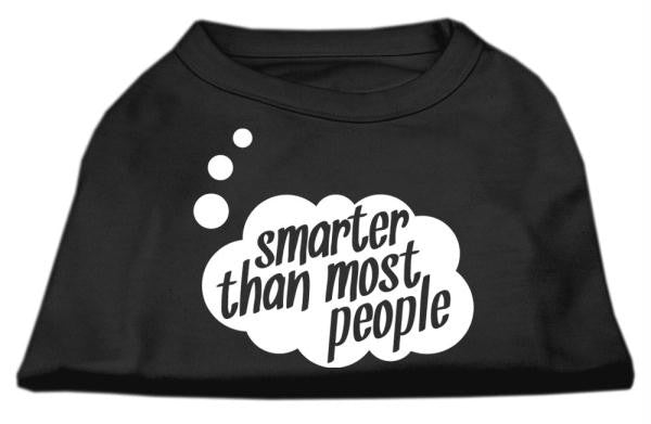 Smarter then Most People Screen Printed Dog Shirt   Black  XL (16)