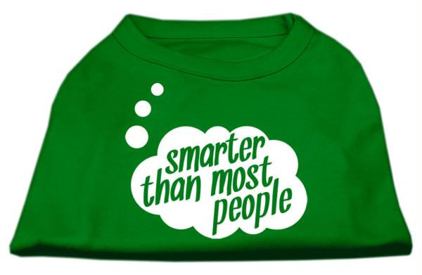 Smarter then Most People Screen Printed Dog Shirt Emerald Green XL (16)