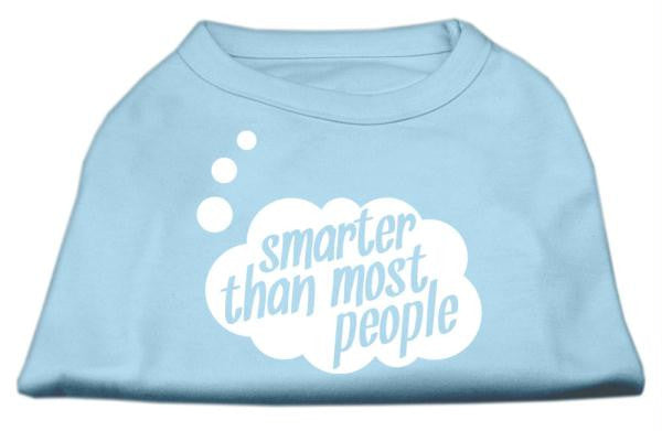 Smarter then Most People Screen Printed Dog Shirt   Baby Blue XXL (18)