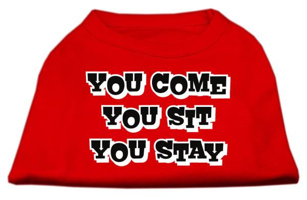 You Come, You Sit, You Stay Screen Print Shirts Red L (14)