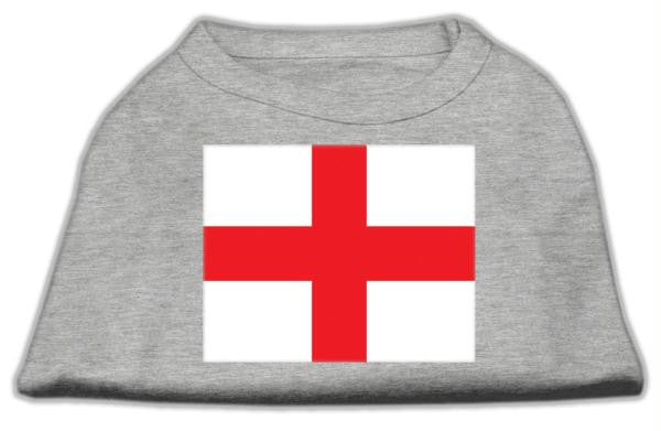 St. George's Cross (English Flag) Screen Print Shirt Grey Lg (14)