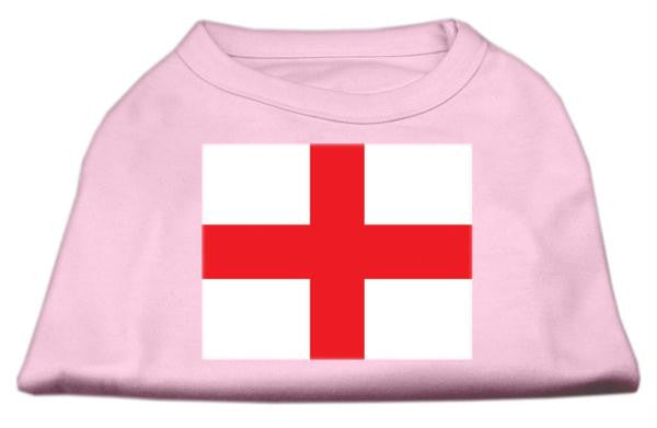 St. George's Cross (English Flag) Screen Print Shirt Light Pink Med (12)