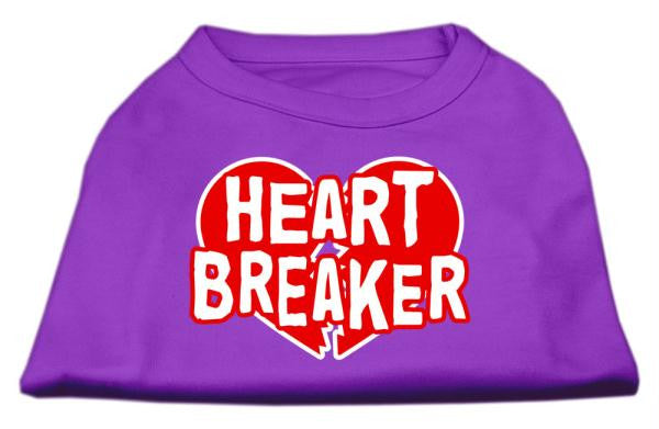 Heart Breaker Screen Print Shirt Purple Lg (14)