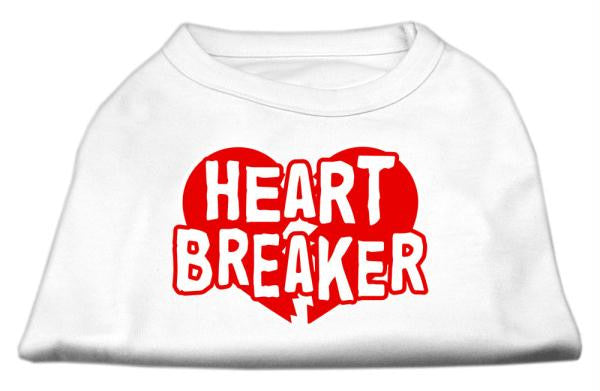 Heart Breaker Screen Print Shirt White Sm (10)