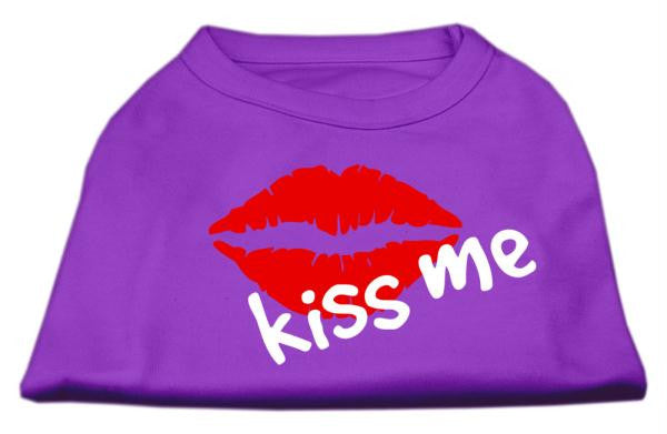 Kiss Me Screen Print Shirt Purple Med (12)