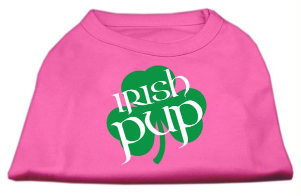 Irish Pup Screen Print Shirt Bright Pink Lg (14)