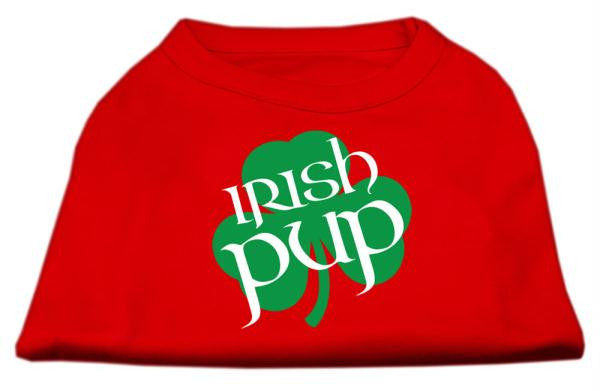 Irish Pup Screen Print Shirt Red Med (12)